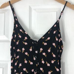 Black floral maxi dress size MED